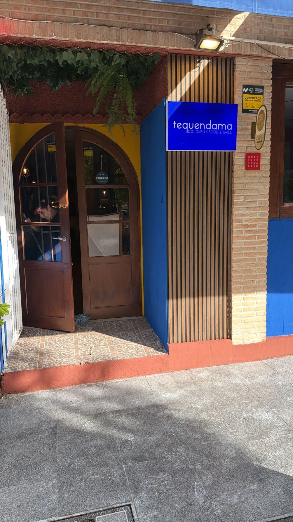 Entrance to Tequendama restaurant on Calle Escorial in Las Rozas